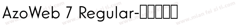AzoWeb 7 Regular字体转换
